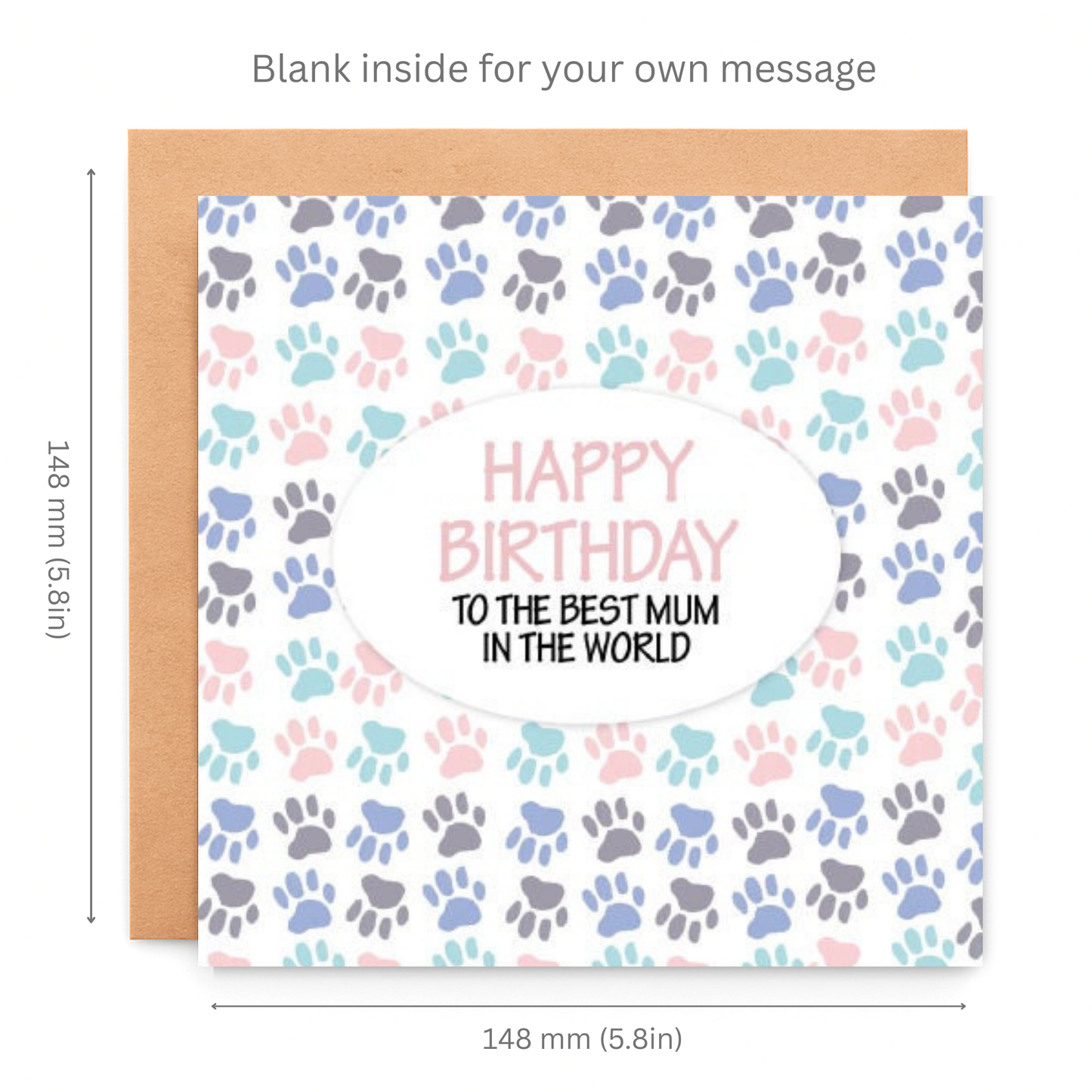 Happy Birthday to the Best Dog Mum in the World greetings card