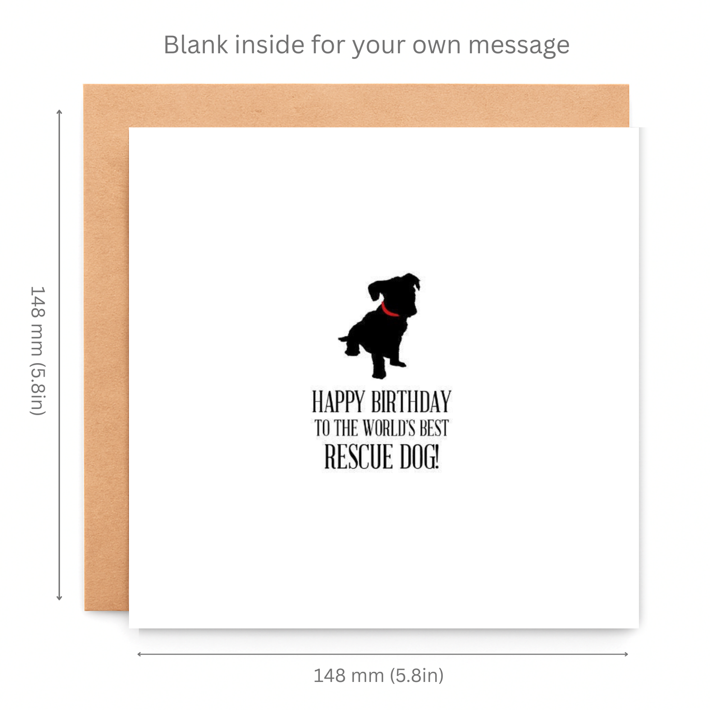 Happy Birthday to the World’s Best Rescue Dog Card, dog birthday
