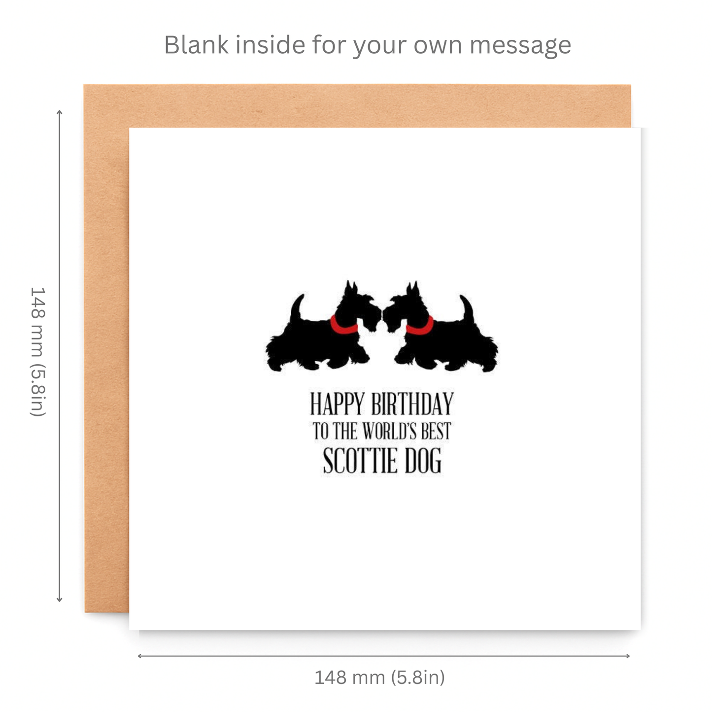 Happy Birthday to the World’s Best Scottie Dog Card, dog birthday card, Westie birthday card