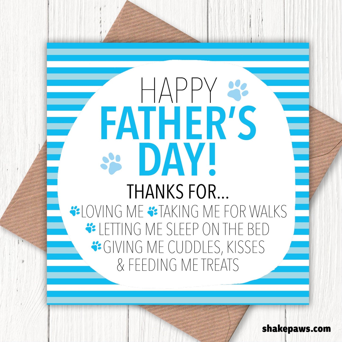 Happy Father’s Day… Thanks for Loving Me… Father’s Day card, funny Father’s Day card