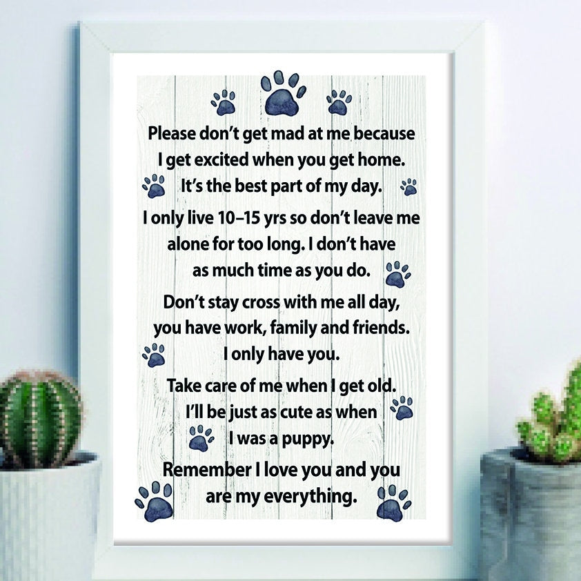 Please don’t be mad at me… print, wall hanging