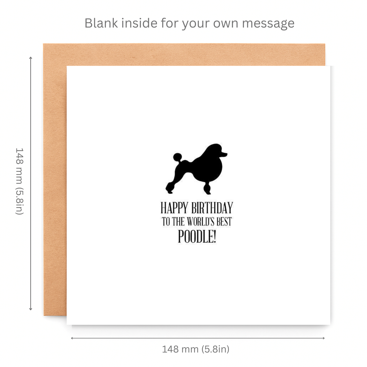 Happy Birthday to the World’s Best Poodle Card, dog birthday