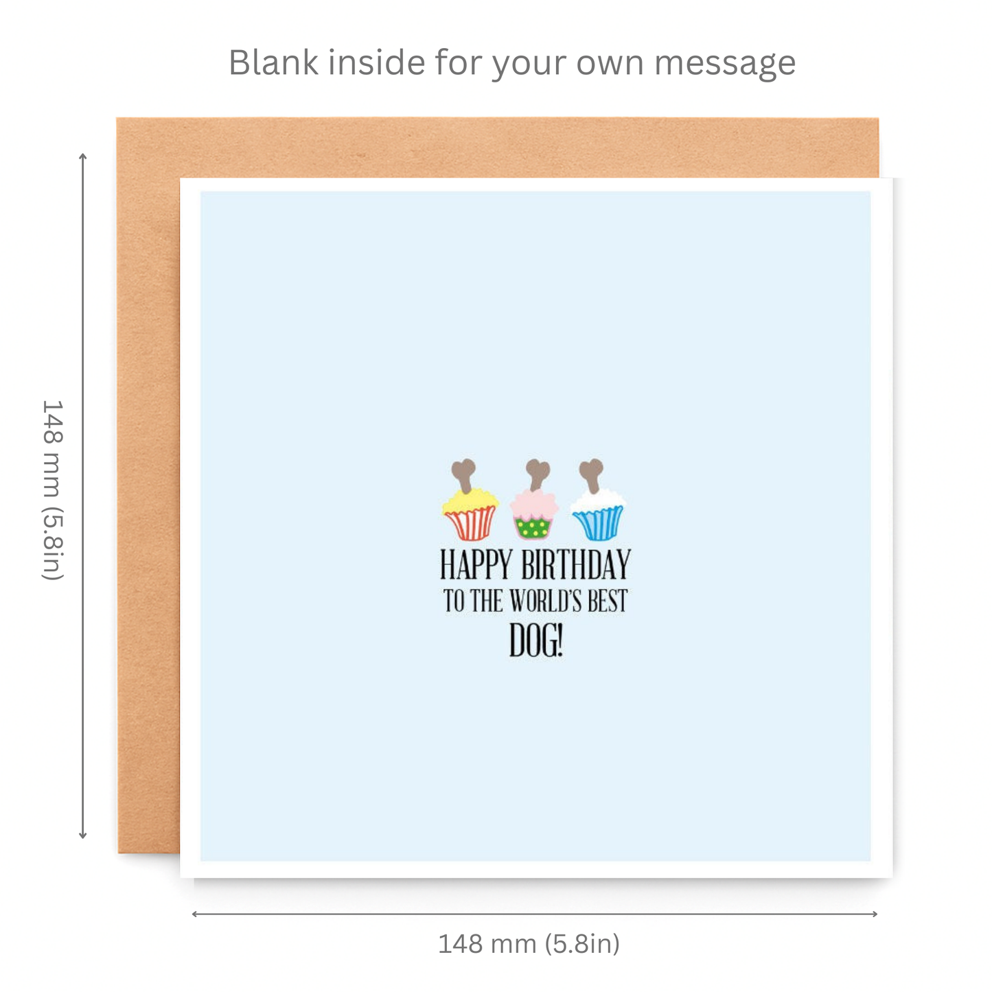 Happy Birthday to the World’s Best Dog Cupcake Card, boy