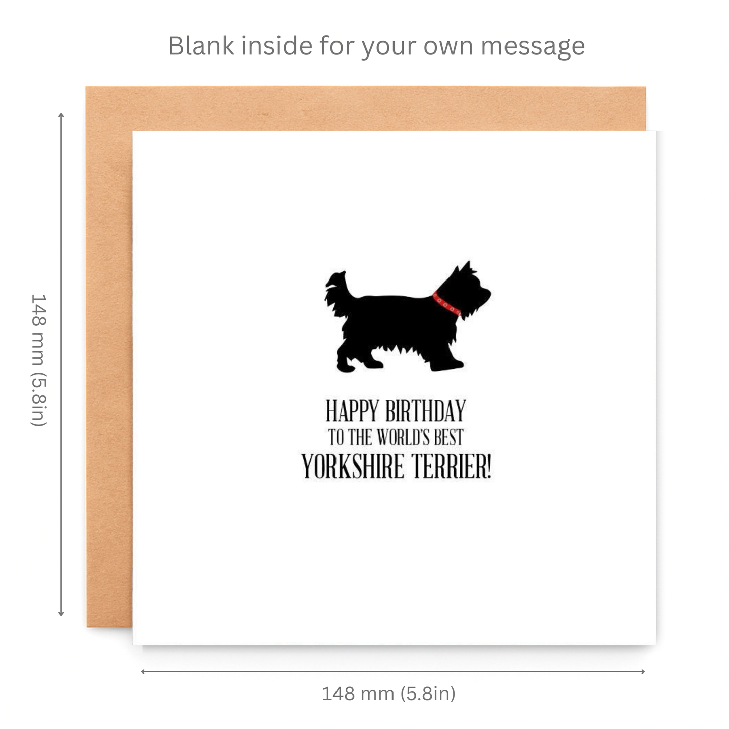 Happy Birthday to the World’s Best Yorkshire Terrier Card, dog birthday, dog birthday card