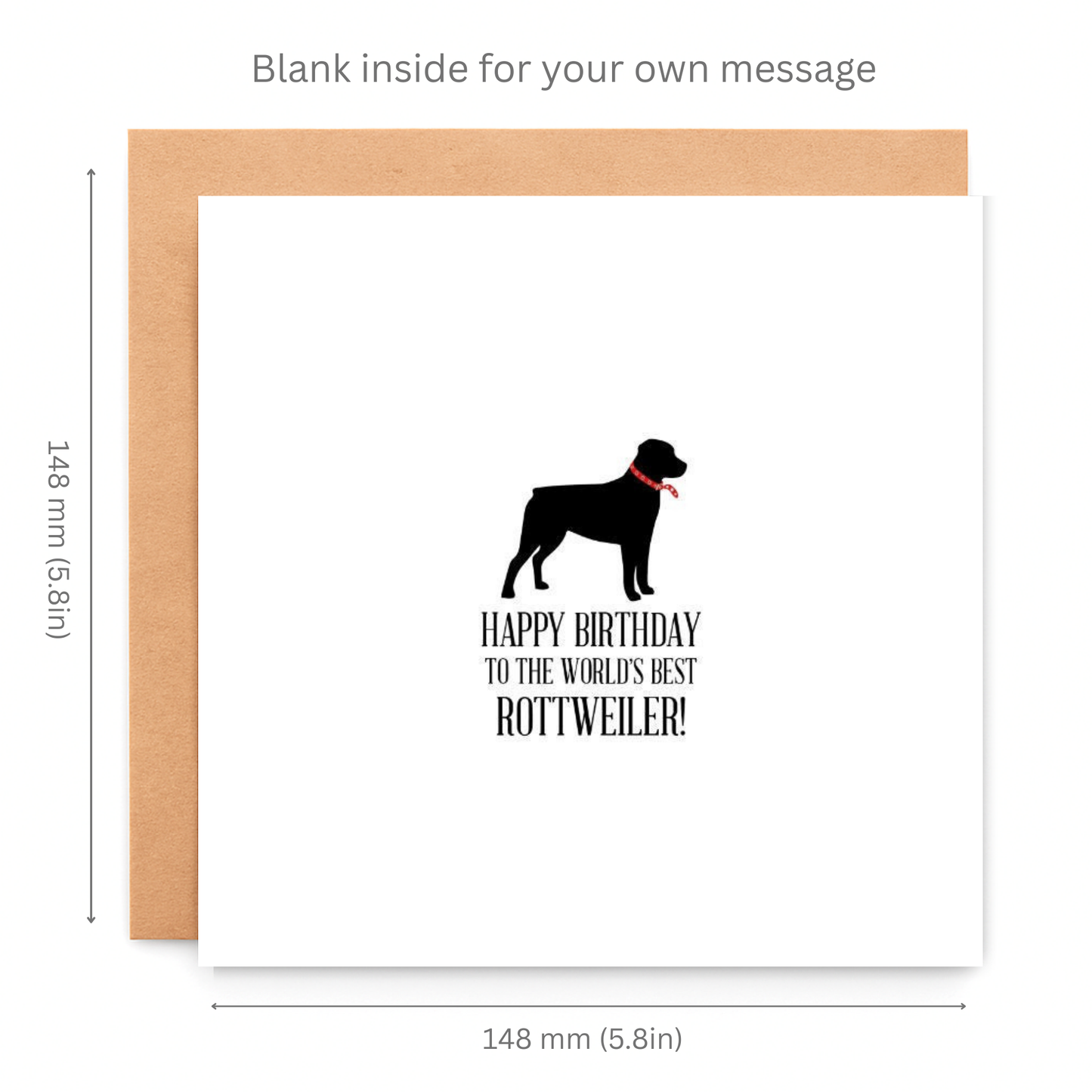 Happy Birthday to the World’s Best Rottweiler Card, dog birthday, dog birthday card