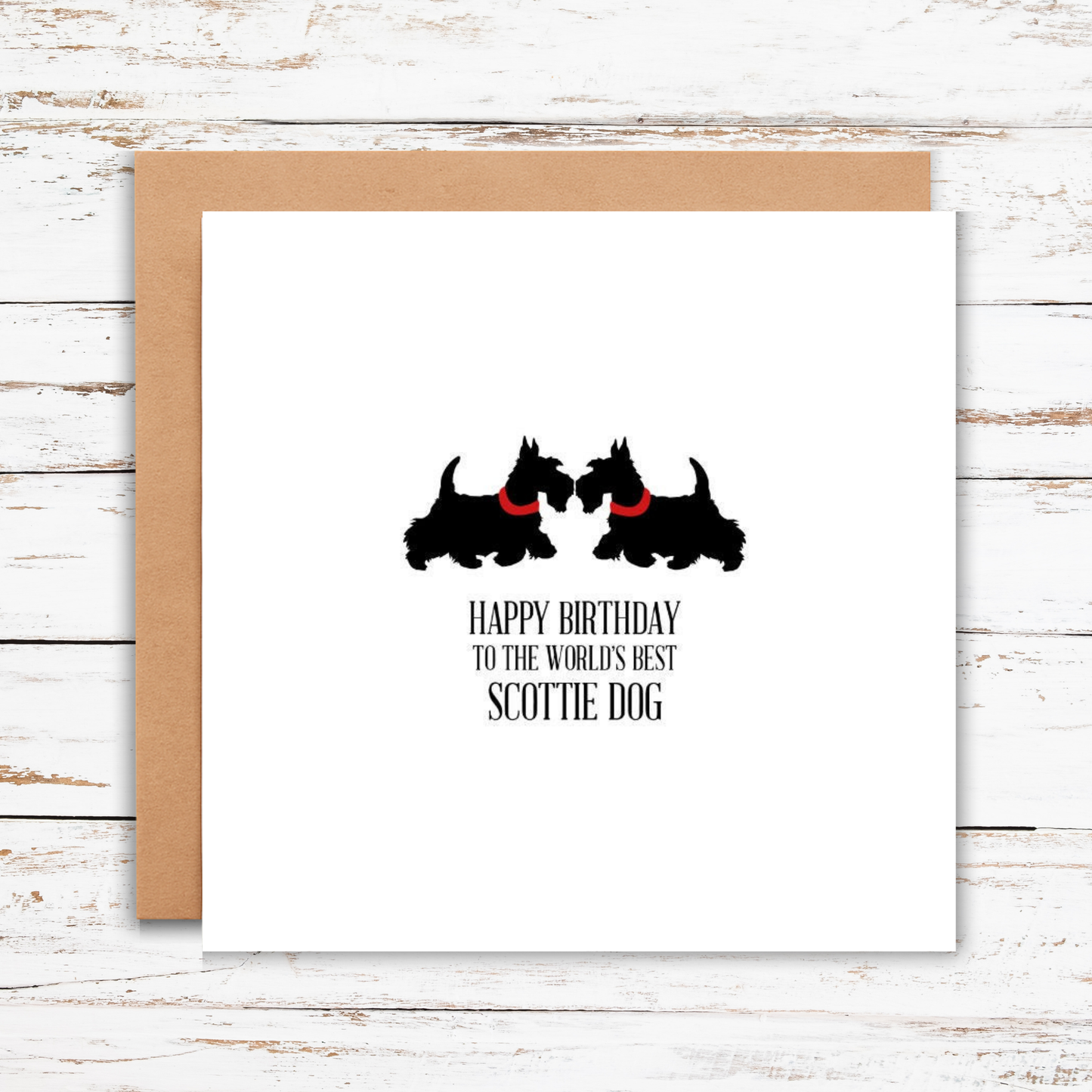 Happy Birthday to the World’s Best Scottie Dog Card, dog birthday card, Westie birthday card