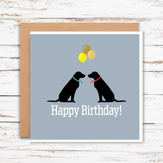 Happy Birthday Card For Dog Lovers, Black Labrador Birthday Card