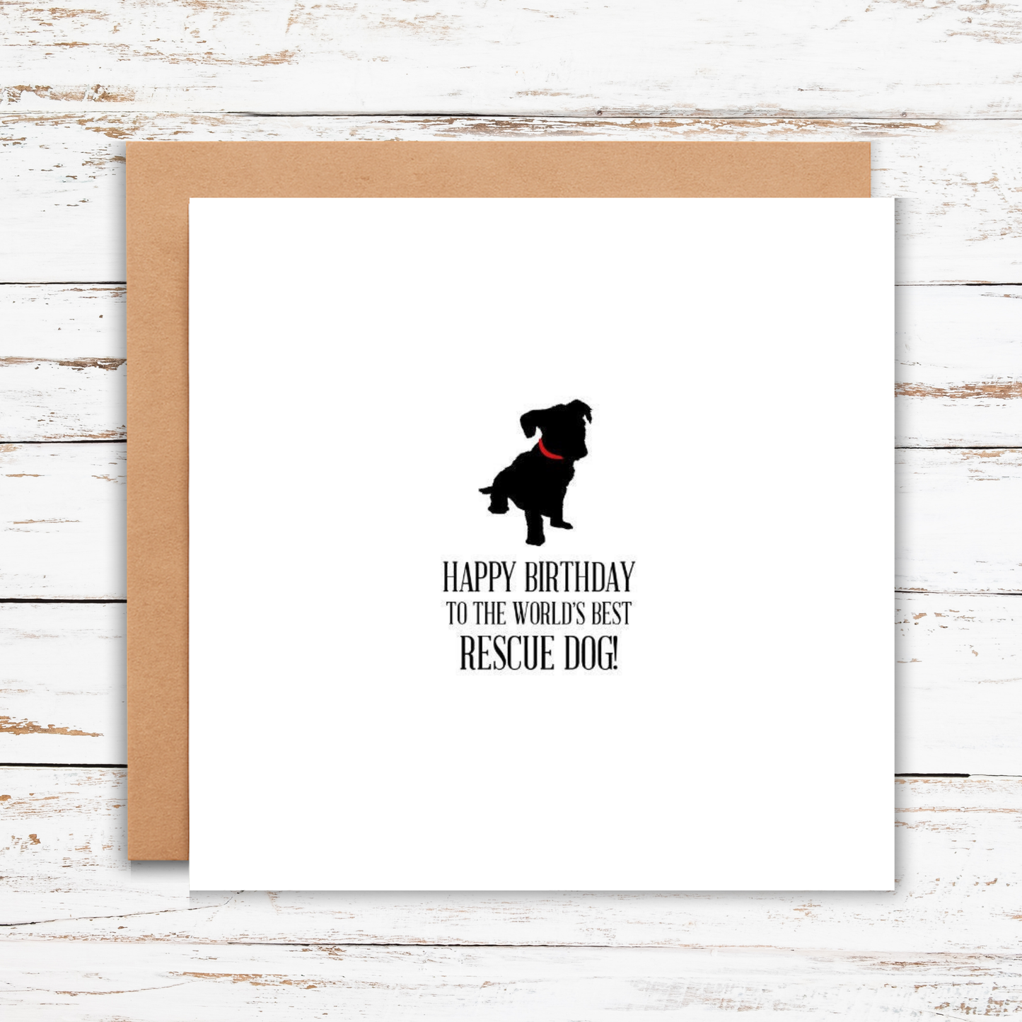 Happy Birthday to the World’s Best Rescue Dog Card, dog birthday