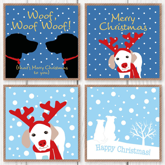 Exclusive! Christmas cards for dog lovers – pack of four unique designs