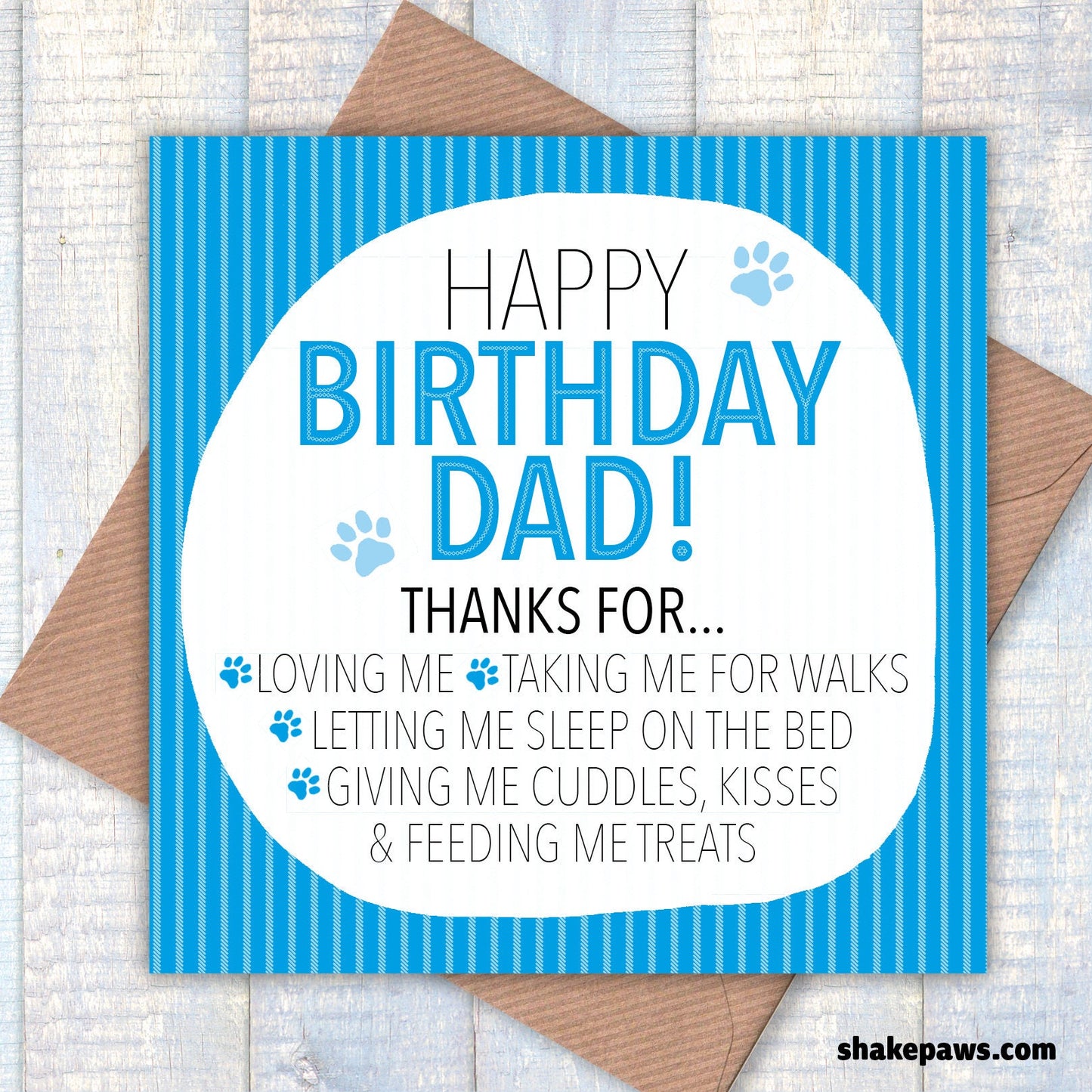 Happy Birthday Dad from your Dog! dog lovers cards, dog dad