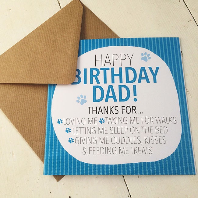Happy Birthday Dad from your Dog! dog lovers cards, dog dad