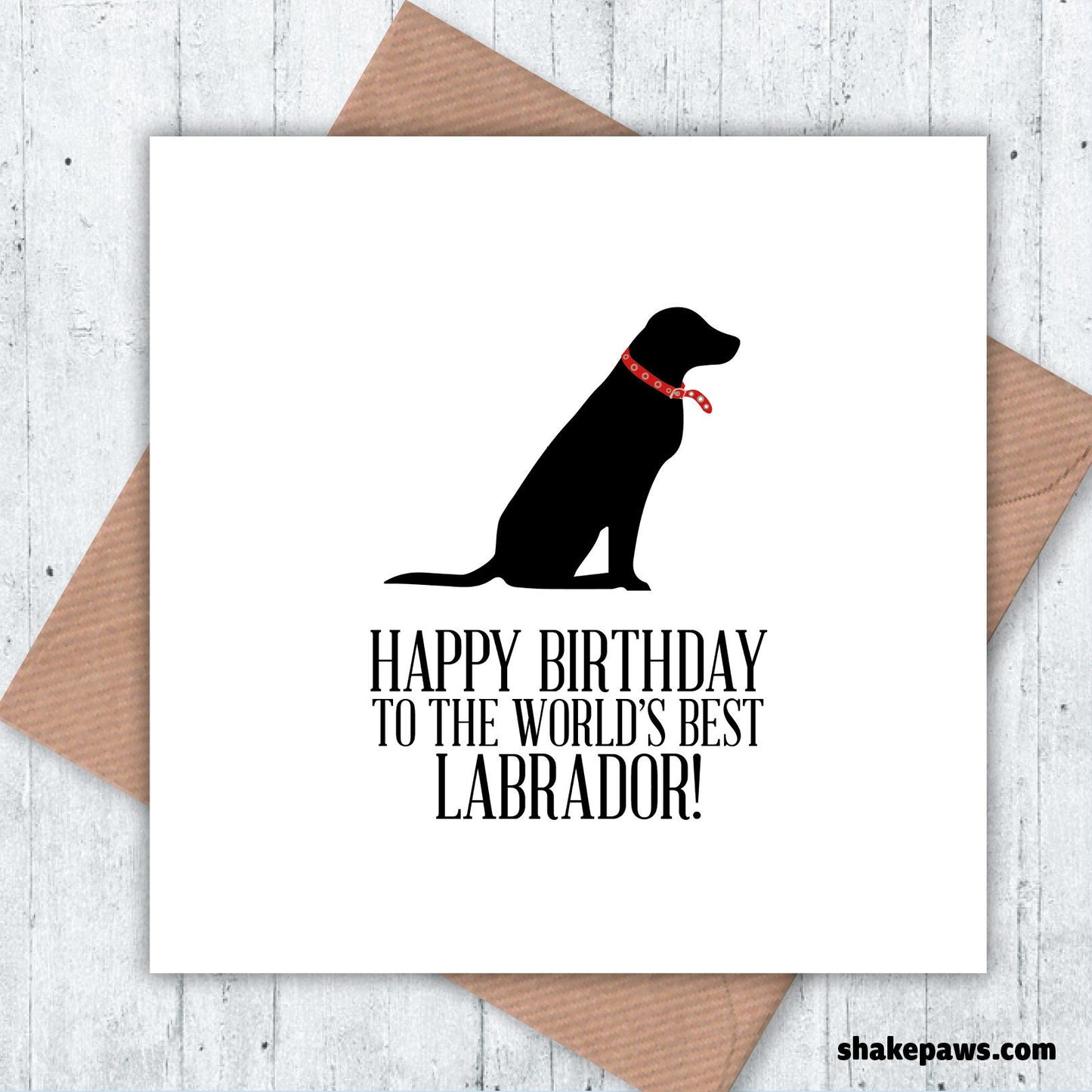 World’s Best Labrador card Happy Birthday card, dog birthday, dog birthday card, Labrador Retriever, black Labrador